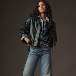 Pilcro Faux Leather Swing Jacket NWT XXS